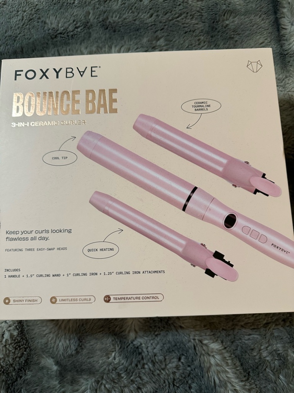 FOXYBAE Bounce Bae 3-in-1 Ceramic Curler - Pink